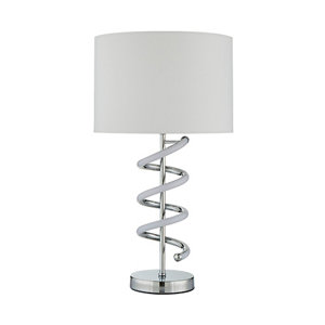 Inlight DECO Mirrored Chrome & white LED Circular Table lamp