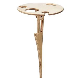 Foldable Outdoor Wine Table With Round Desktop