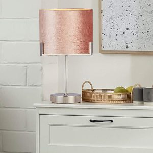Harley Blush Velvet Table Lamp