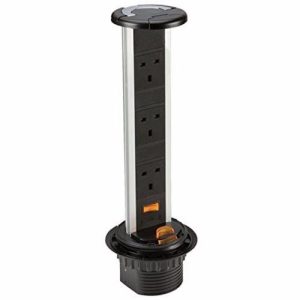 KnightsBridge 13A 3G IP54 Pop Up Table Top Electrical Outlet Socket