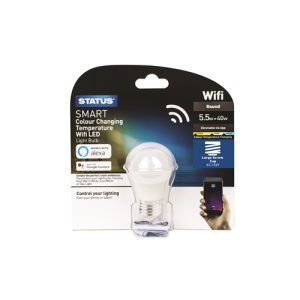Status Smart 5.5w Pearl CCT LED Round Bulb - Edison Screw