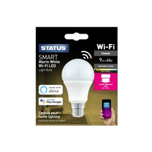 Status Smart 9w Pearl Dimmable Warm White LED GLS Bulb - Bayonet Cap