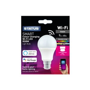 Status Smart 9w Pearl RGBW LED Filament GLS Bulb - Bayonet Cap