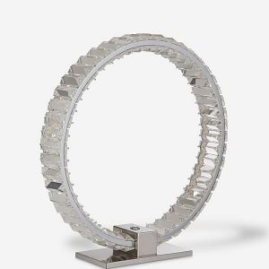 LED Hoop Table Lamp with Clear Glass