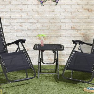 2 x Zero-Gravity Chairs and Table