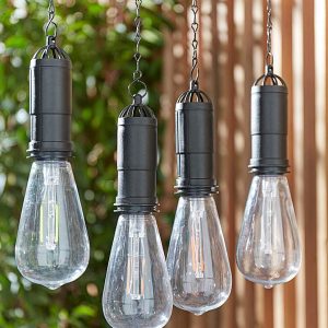 Set of 4 Solar Hanging Bulbs