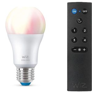 WIZ CONNECTED A60 Full Colour Smart Light Bulb with Remote Control - E27