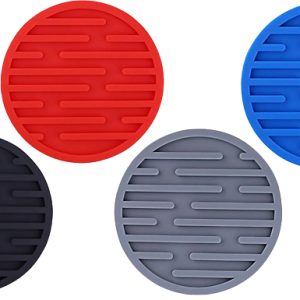 4 Pack Silicone Table Coasters - 4 Colours