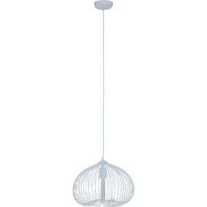 INTERIORS by Premier Lavis 1 Bulb Pendant Ceiling Light - White
