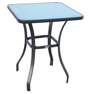 Outsunny Square Glass Bistro Table