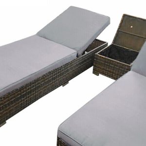 LA Sun Lounger Set With Coffee Table