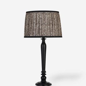 Leopard Shade Spindle Table Lamp