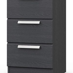 Lugo Assembled 3 Drawer Bedside Table
