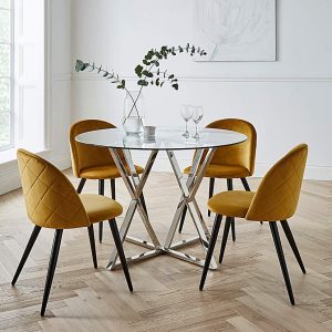 Estelle Table with 4 Klara Chairs