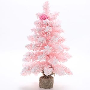 Mini Table Top Pink Christmas Tree - 3 Sizes